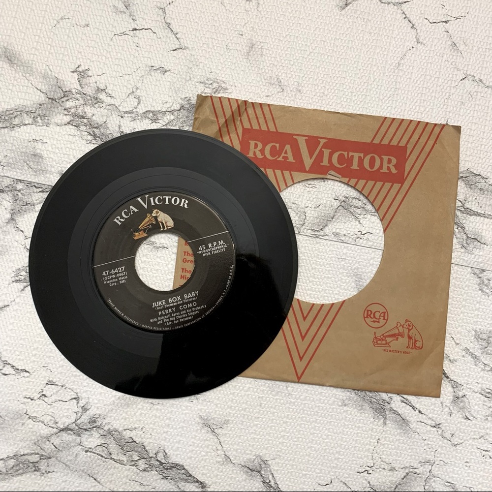 🎉HOST PICK 🎉Vintage 45 RPM Perry Como Record Album // RCA Victor Records